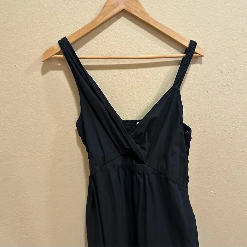Anthropologie Cleobella Black Organic Cotton Smocked Maxi Dress XL - Picture 11 of 12